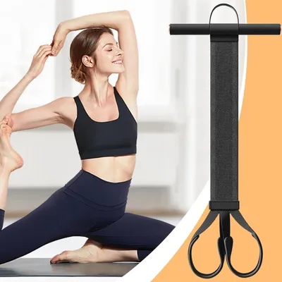 Produktbild von Multifunktionales Widerstandsband für Pedalübungen mit 54 kg Dehnungshilfsgurt und Pedalzuggerät für Yoga, Pilates, Heimtraining, Krafttraining, Klimmzüge und Bauchübungen