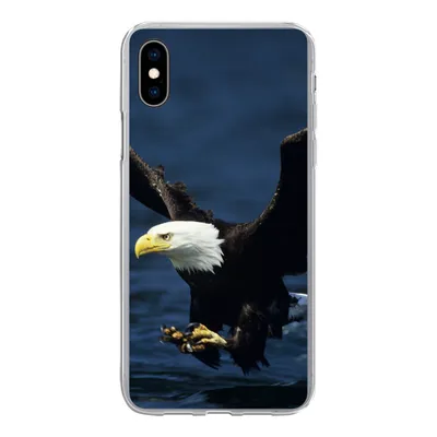 Produktbild von MuchoWow® Handyhülle Schutzhülle Hülle für iPhone Xs Adler - Nahaufnahme - Wasser Silikon Softcase Handy Hülle - Handytasche