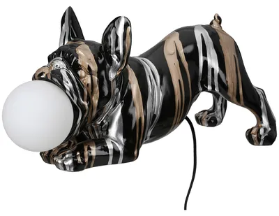 Obrázok produktu pre Stolná lampa DRIP – čierna – umelá živica – výška 22 cm x šírka 48 cm