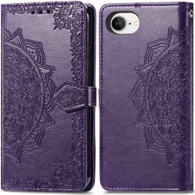 Produktbild von imoshion Mandala Klapphülle iPhone 16e - Violett