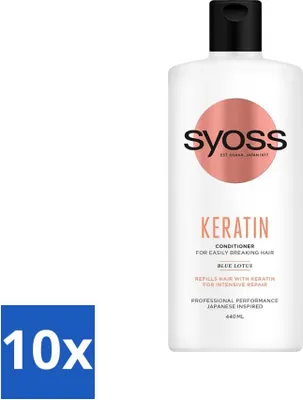 Obrázek produktu pro Syoss Keratin Conditioner - kondicionér - keratin - 440 ml - výhodné balení - 10 kusů