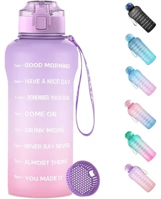 Immagine prodotto di Borraccia da 1,5 litri, a prova di perdite, senza BPA, con filtro e indicatore del tempo, disponibile nei colori lilla e rosa