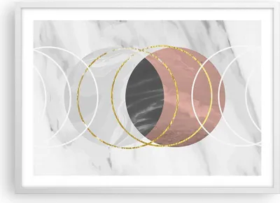 Produktbild von Gerahmtes Poster - Weißer Rahmen - Abstraktion Formen Stück - 70x50 cm - Wand Bild - Wanddeko - Wandbilder - Kunstposter - Wandposter - Bilderrahmen - Bilder - Kunstdruck - P2WAA70x50-4935