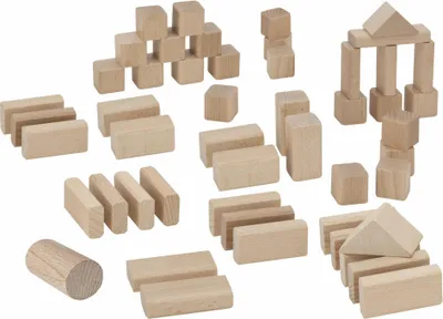 Image de 50 cubes en bois Eichhorn 25mm en tambour