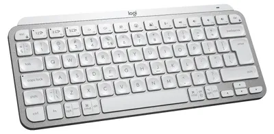 Produktbild von Logitech Master MX Keys Mini, Mini, Kabellos, RF Wireless + Bluetooth, QWERTY, LED, Grau