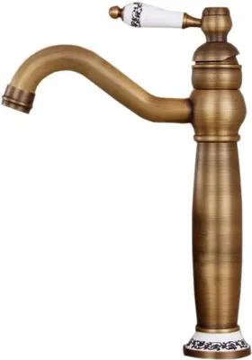 Produktbild von Einhebel-Waschtischarmatur 1 Stück, Messing-Antik-Finish, 360° Drehbar, Für Kalt- Und Warmwasser