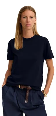 Produktbild von bugatti Damen T-Shirt aus elastischer Baumwolle, Rundhals, Kurzarm