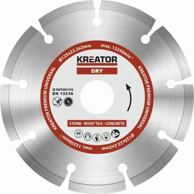 Zdjęcie produktu dla 125 mm diamentowa tarcza tnąca ø 125 x 22,2 x 2 mm beton kamień cegła - 125 mm