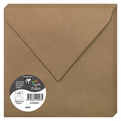 Image de Pollen by Clairefontaine Enveloppe Kraft 165 x 165 mm