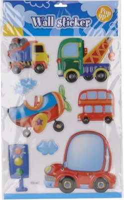 Produktbild von Wandsticker verschiedene Motive wählbar Pop-Up Sticker Wandtattoo Kinderzimmer, Farbe:Rot