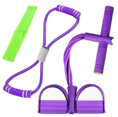 Image de Bande de résistance - 8 niveaux de résistance - Élastique de fitness - Ensemble de bandes de résistance - Exercices pour les abdominaux/la taille - Étirements - Bande de fitness