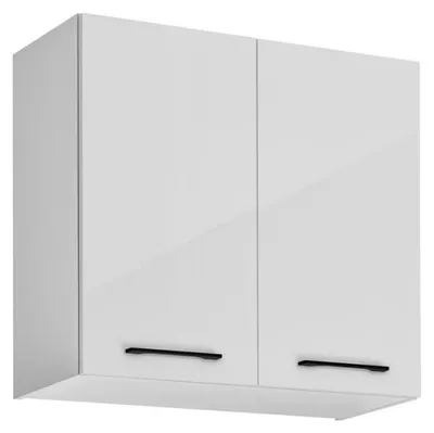 Image de Double placard haut de cuisine "Frida" - Blanc brillant - L 80 x H 71 x P 31 cm