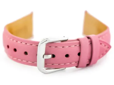 Produktbild von Ledergürtel für die Uhr W94 - Pink - 14mm