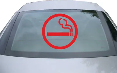 Produktbild von Indigos UG - Aufkleber Heckscheibe & Motorklappe DE2161 - rot - 600x600 mm - Raucher - Auto Scheiben Fenster Heckklappe Tuning Racing JDM - Die cut