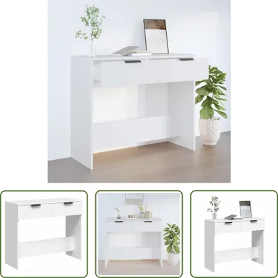 Obrázek produktu pro The Living Store Konzolový stolek bílý 90x36x75 cm materiál na bázi dřeva