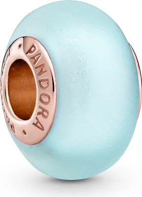 Obrázek produktu pro PANDORA Charm Moments "Murano glass blau" růžové pozlacení 789420