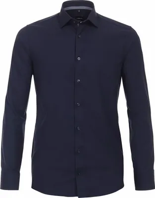 Produktbild von VENTI Herren Businesshemd Langarm Kent Modern-Fit Twill Marine 36