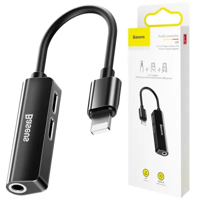 Obrázok produktu pre Baseus BASEUS L52 AUDIO ADAPTER LIGHTNING TO MINI JACK 3,5 mm, 2 x LIGHTNING 019095