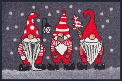 Produktbild von wash+dry Schmutzfangmatte Winterzwerge - 50 x 75 cm