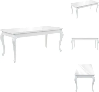 Obrázok produktu pre vidaXL Jedálenský stôl 179 x 89 x 81 cm vysoký lesk biely - Jedálenské stoly