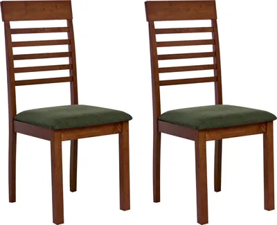 Obrázek produktu pro BELIANI Sada 2 jídelních židlí zelená čalouněná polyester tmavé kaučukové dřevo kuchyň jídelna