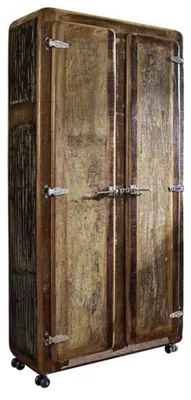 Immagine prodotto di MASSIVMOEBEL24 | FREEZY #38 Armadio in legno riciclato - laccato / multicolore 90x38x175