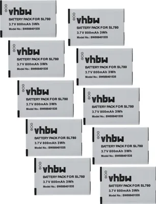 Produktbild von vhbw 10x Akku kompatibel mit Siemens Gigaset SL610H Pro, SL785, SL780, SL450H, SL450A Go, SL450HX schnurlos Festnetz Telefon (800 mAh, 3,7 V, Li-Ion)