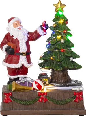 Produktbild von Weihnachtsszenerie Kidsville Weihnachtsmann mit Weihnachtsbaum H 185cm