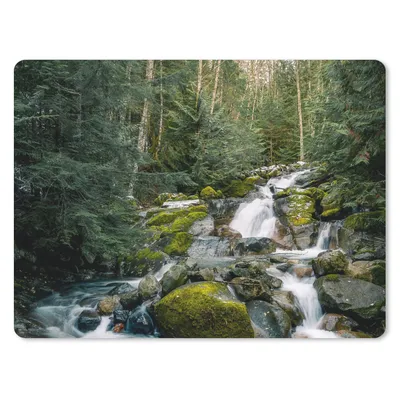 Produktbild von MuchoWow® Mauspad Mousepad Natur - Wasserfall - Bäume - Herbst 40x30 cm - Mousepads - Maus Mat - Pad - Mausunterlage - Anti Rutsch