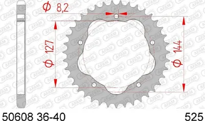 Produktbild von AFAM Kettenrad Stahl Standard - 525 - AFAM-Kettenradträger erforderlich