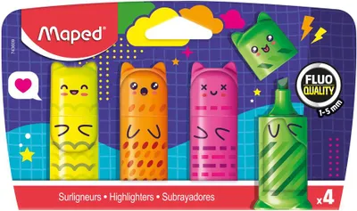 Image de maped 743609 maped KAWAII MINI Textmarker farbsortiert, 4 St.