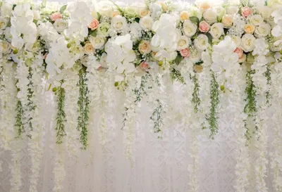 Produktbild von Blumen-Fotohintergrund für Hochzeiten/Babypartys, Blumendekoration für Fotos