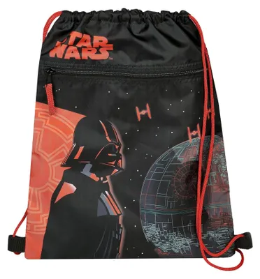 Produktbild von Star Wars Sporttasche Darth Vader Design mit Kordelzug und Reißverschluss-Frontfach, leicht