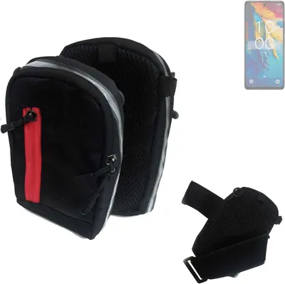 Produktbild von K-S-Trade Outdoor Gürteltasche Holster Umhängetasche kompatibel mit TCL 50 Pro NXTPAPER 5G schwarz Handy Tasche Case travelbag Schutz Hülle Handy