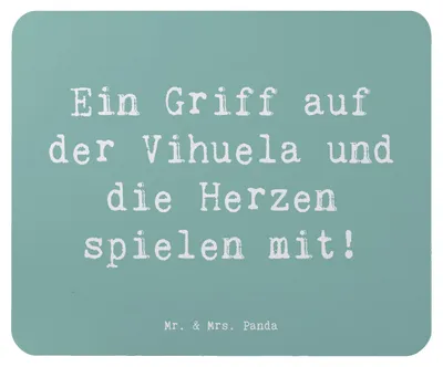 Produktbild von Mr. & Mrs. Panda Mauspad Spruch Vihuela Herzklang - Meeresbrise - Geschenk, mousematte, Lernen, laptop, Mousepad, Musikinstrument, Mouse Pad, Musik, historische, Musiker