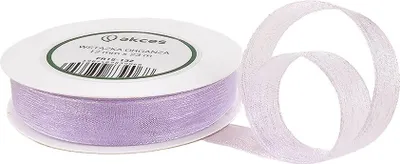 Zdjęcie produktu dla Tasiemka / wstążka organza liliowa 12mm x 23m