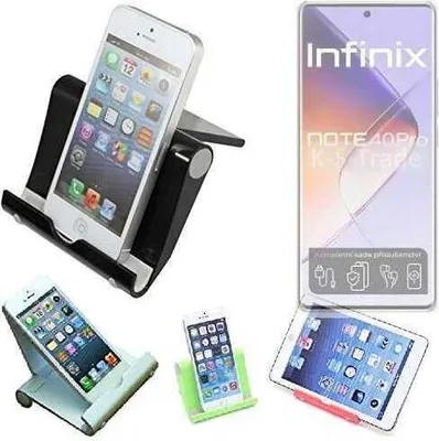 Produktbild von K-S-Trade Handy-Ständer kompatibel mit Infinix Note 40 Pro faltbarer Tischständer Smartphone Tablet Halterung Reise