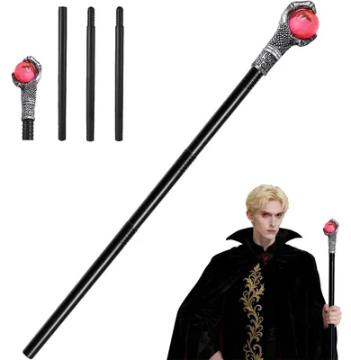 Productafbeelding van Halloween scepter voor kinderen - 108 cm - Rood - Vampier, farao en heks