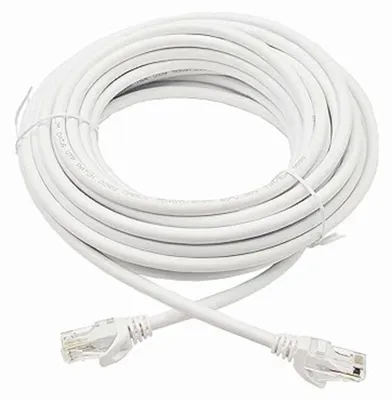 Immagine prodotto di Elfcam - Cavo di rete Ethernet da 80 m, RJ45 Cat 6, rotondo, bianco, 1 Gbps, 26 AWG, connettori RJ45 di alta qualità, LAN/WAN, massima affidabilità, ideale per PC, console, router, modem e centraline in fibra ottica