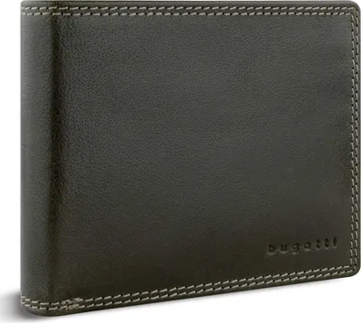 Produktbild von bugatti Leder Geldbörse Savona Wallet With Flap 8CC Green olivgrün