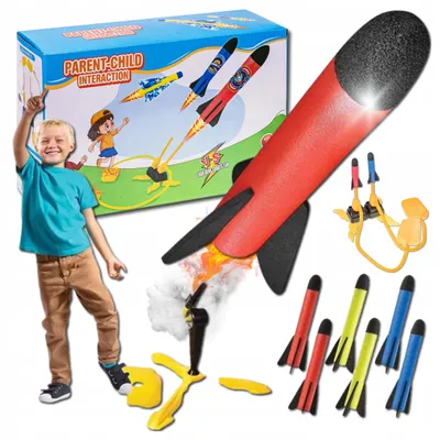 Produktbild von Doppel-Schaumstoffraketenwerfer für Kinder - Katapult-Schwerkraftspiel