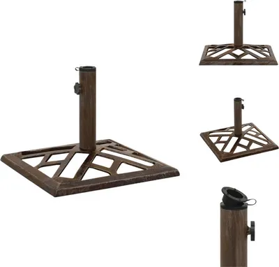 Produktbild von vidaXL Sonnenschirmständer Bronzen 44x44x31 cm Gusseisen - Sonnenschirmständer