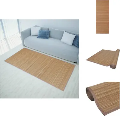 Zdjęcie produktu dla vidaXL Dywan bambusowy 100 x 160 cm brązowy - Dywany i chodniki