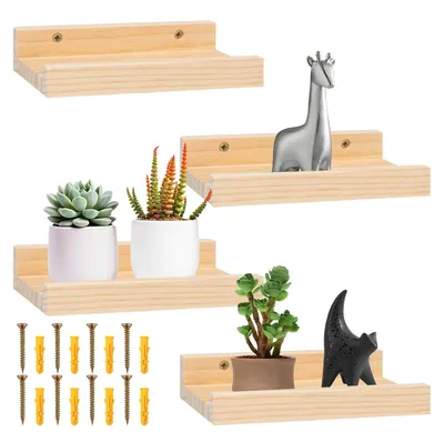 Immagine prodotto di Set di 4 mensole sospese in legno per la decorazione