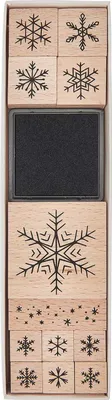 Produktbild von Stempelset Schneeflocken100% 12 Stk