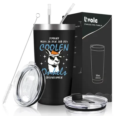 Produktbild von Thermobecher Edelstahl 20oz Kaffee to go für Onkel mit witzigem Spruch