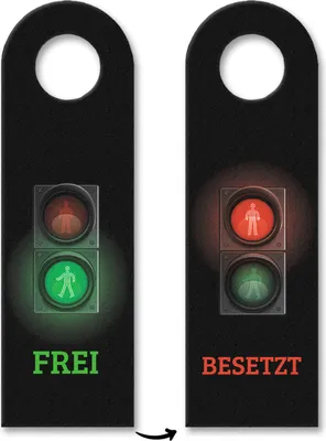 Produktbild von 3x Frei - Besetzt Türhänger Türanhänger Türschild Schild an der Türklinke