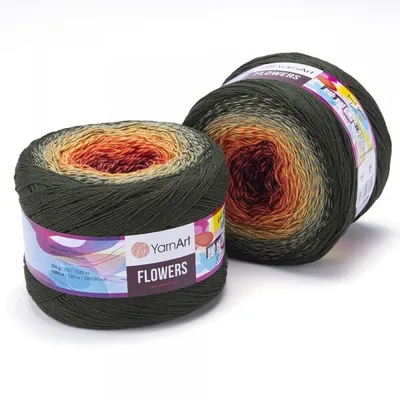 Produktbild von YarnArt Flowers 302: Farbverlaufsgarn 250g, 1000m – Baumwolle-Acryl-Mix für Häkeln & Stricken