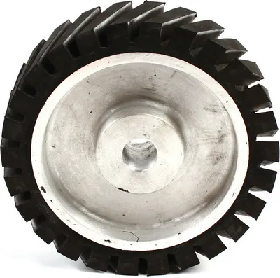 Productafbeelding van Transportband met rubberen ring, aluminium kern, afmetingen 200x50x25 mm. Contactwiel voor bandschuurmachine