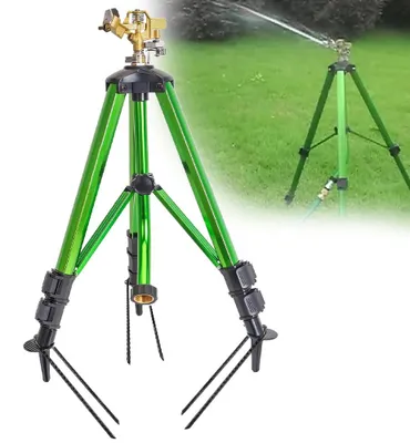 Imagen del producto de Riego para jardín, boquilla de latón giratoria de 360 grados, ajustable, para riego de césped